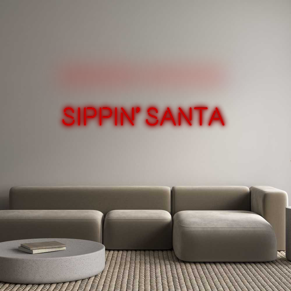 Custom Neon: Sippin’ Santa