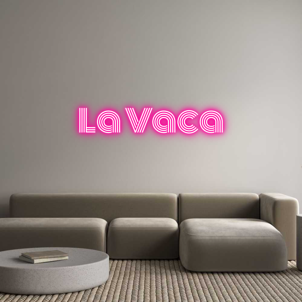 Custom Neon Text - La Vaca