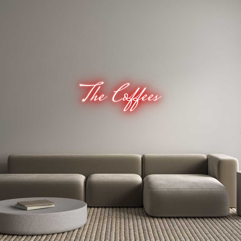 Custom Neon Text - The Coffees