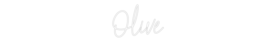 Custom Neon Text - Olive