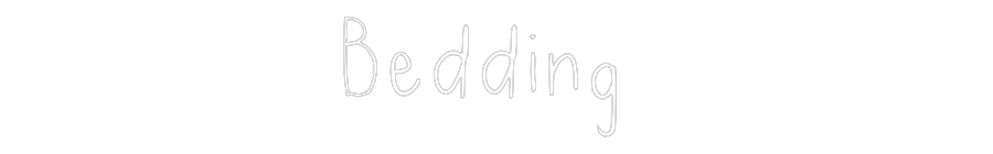 Custom Neon Text - Bedding
