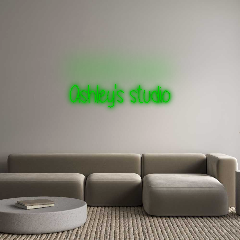 Custom Neon: Ashley's studio