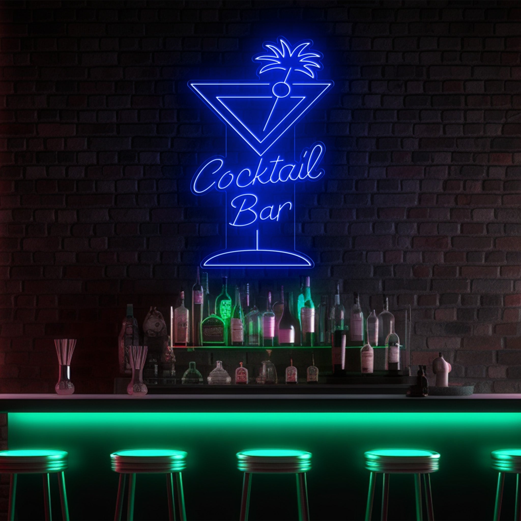 Cocktail Glass Bar LED Neon Sign!