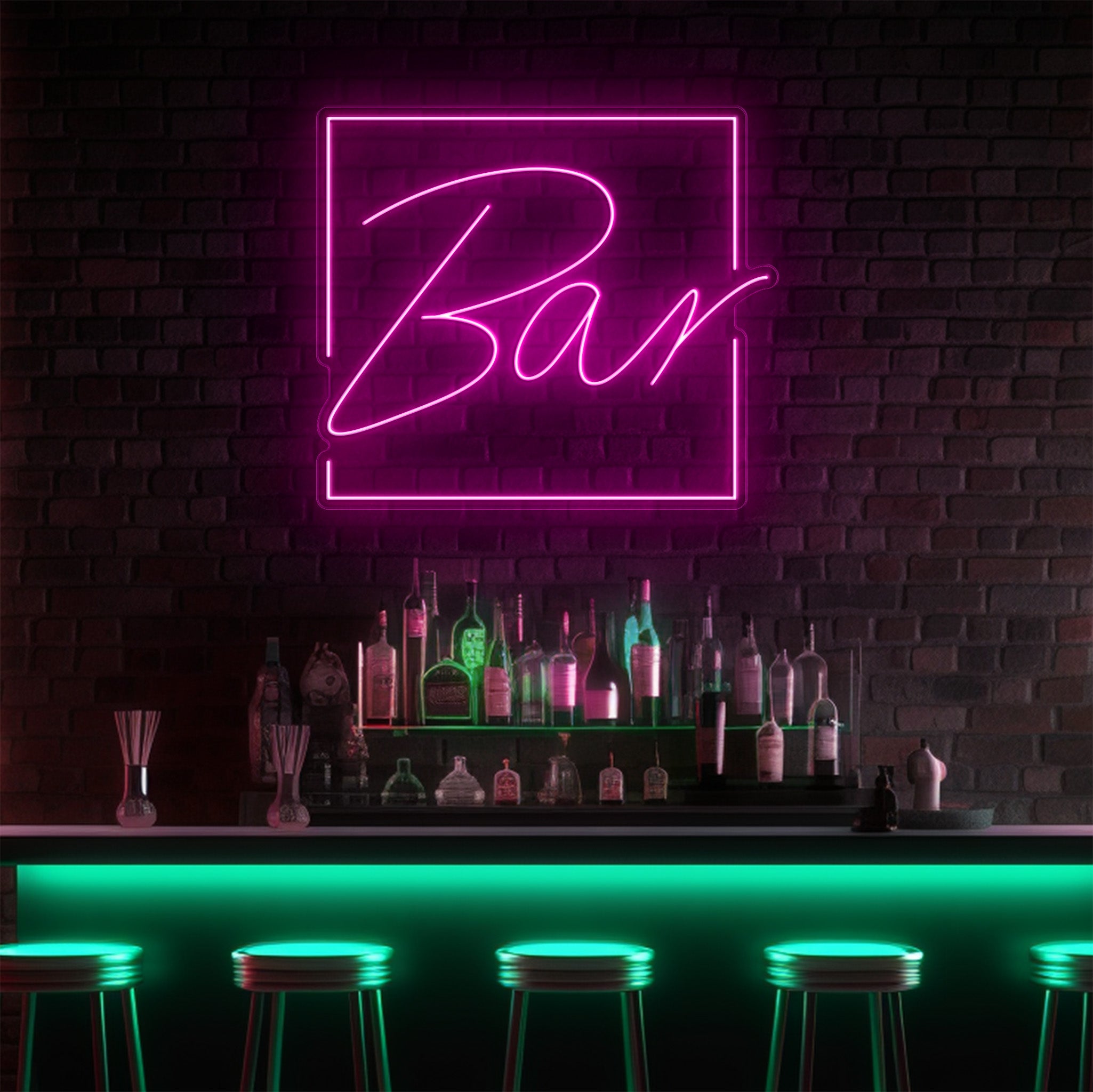 Bar Square LED Neon Sign!