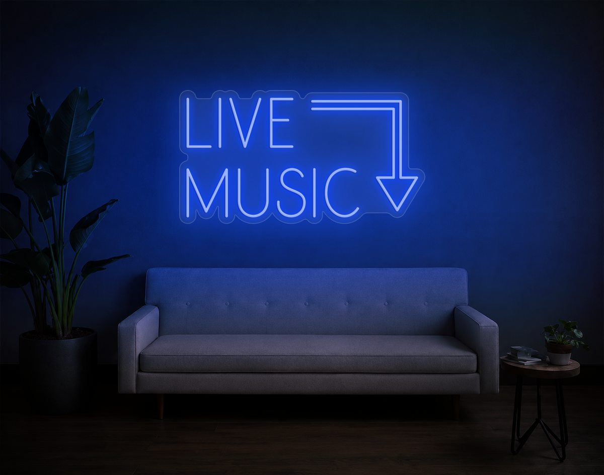 Live Music LED Neon Sign