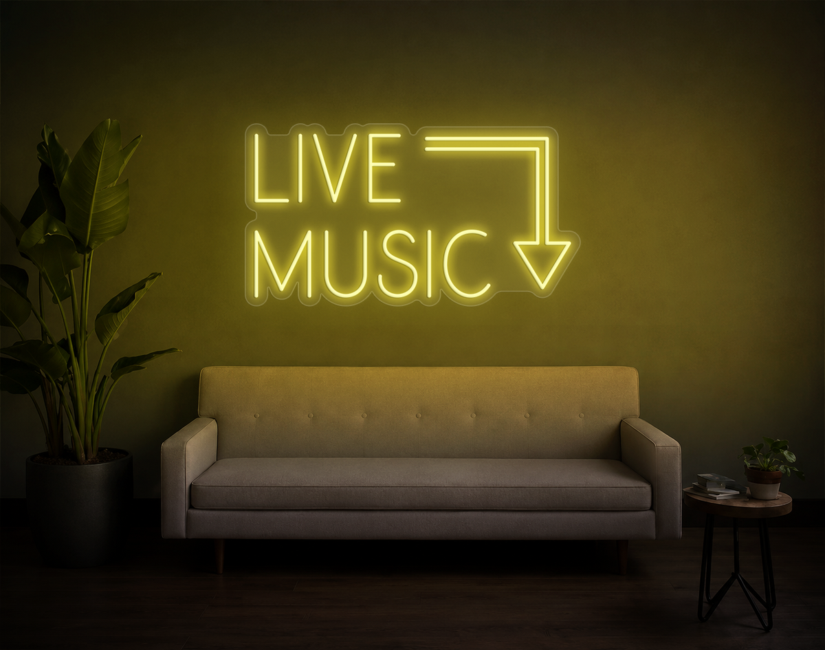 Live Music LED Neon Sign