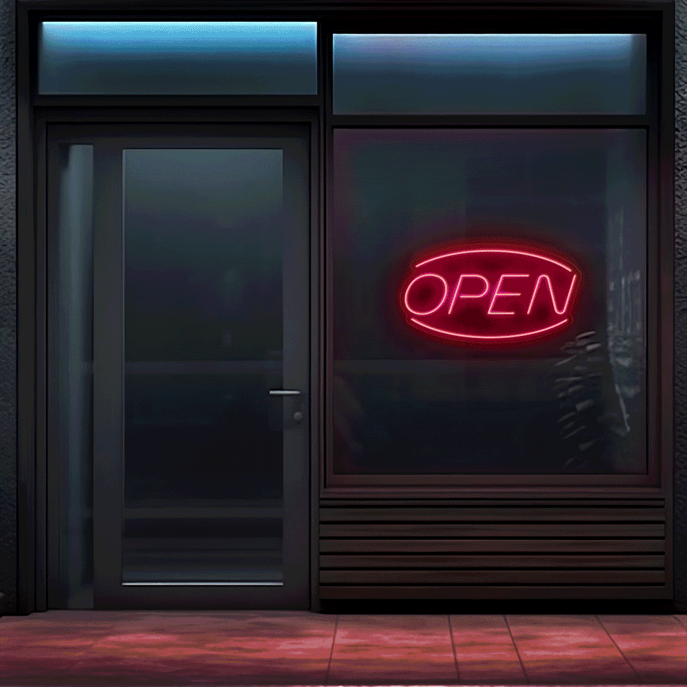 Open Oval LED Neon Sign!