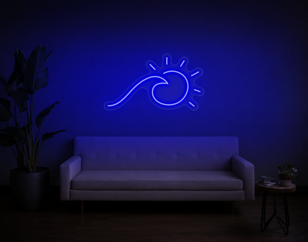 Wave and Sun LED Neon Sign