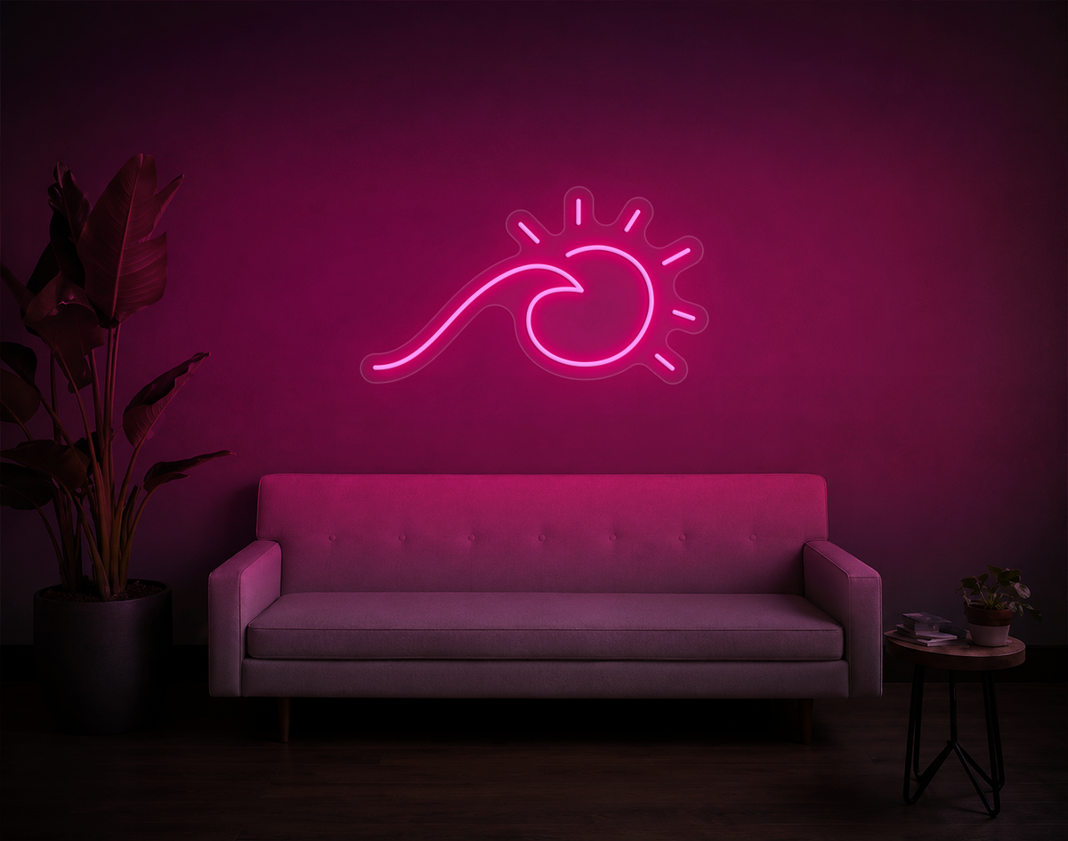 Wave and Sun LED Neon Sign