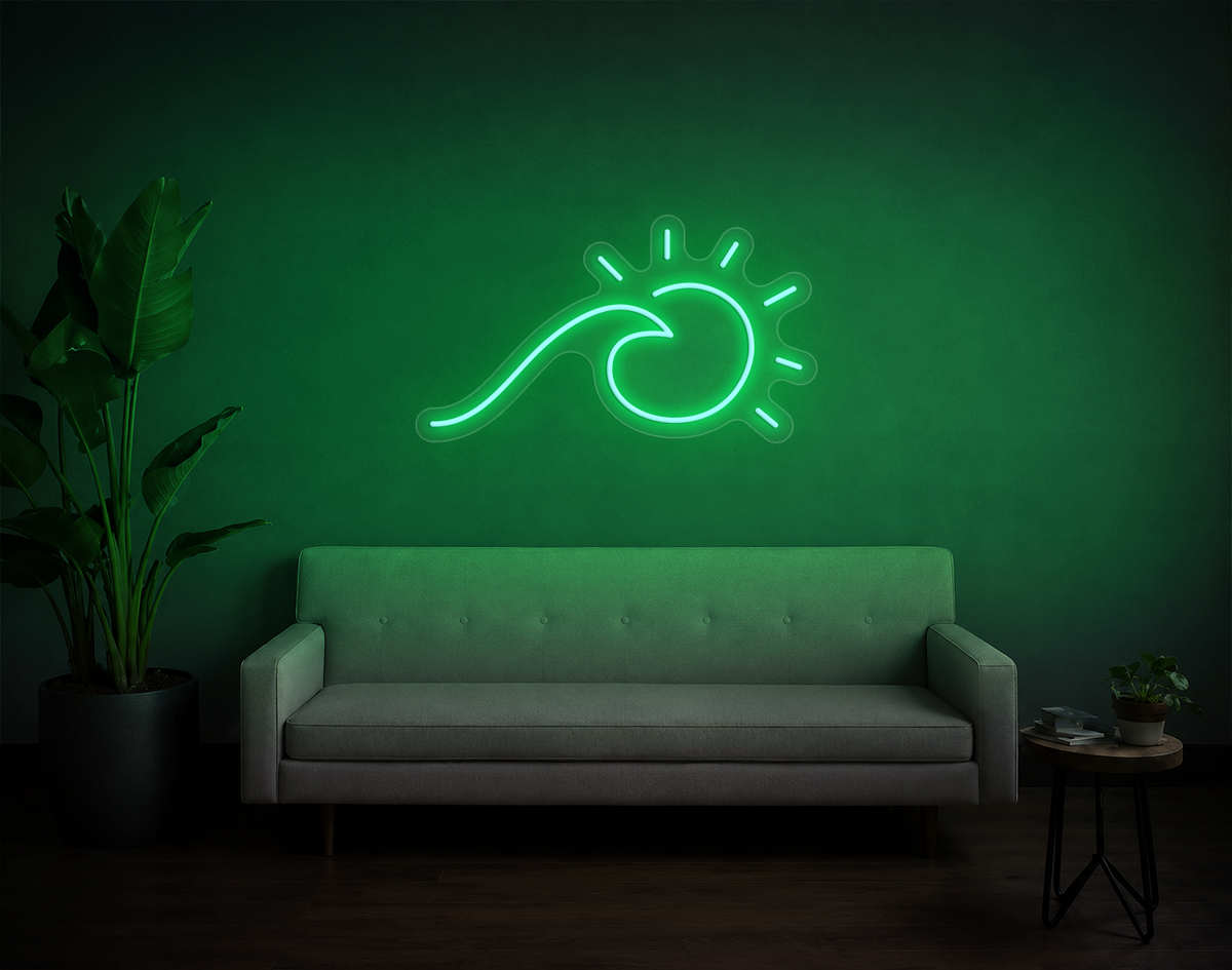 Wave and Sun LED Neon Sign