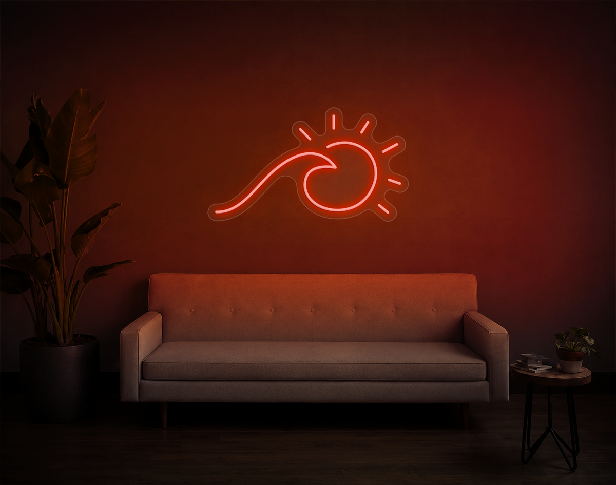 Wave and Sun LED Neon Sign