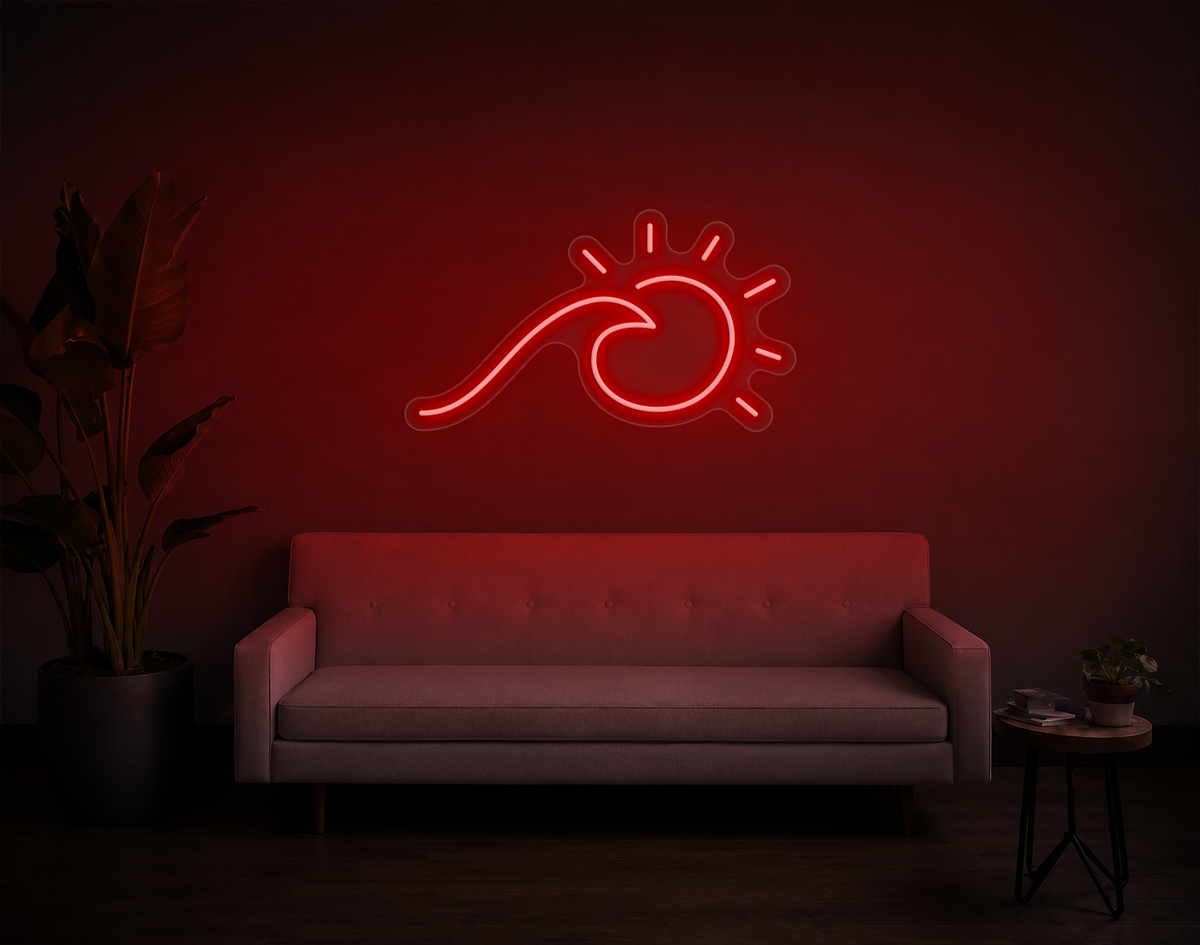 Wave and Sun LED Neon Sign