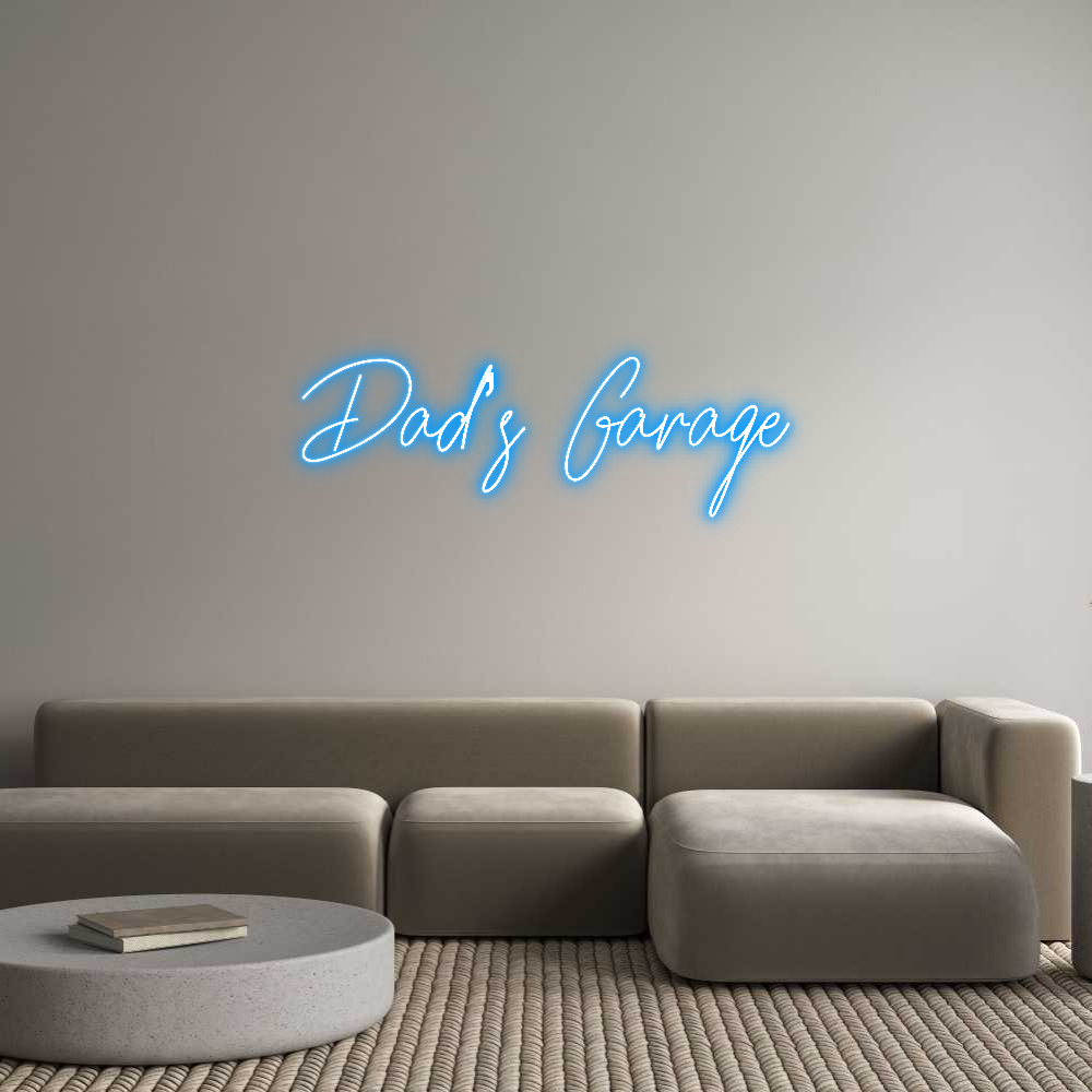 Custom Neon Text - Dad’s Garage