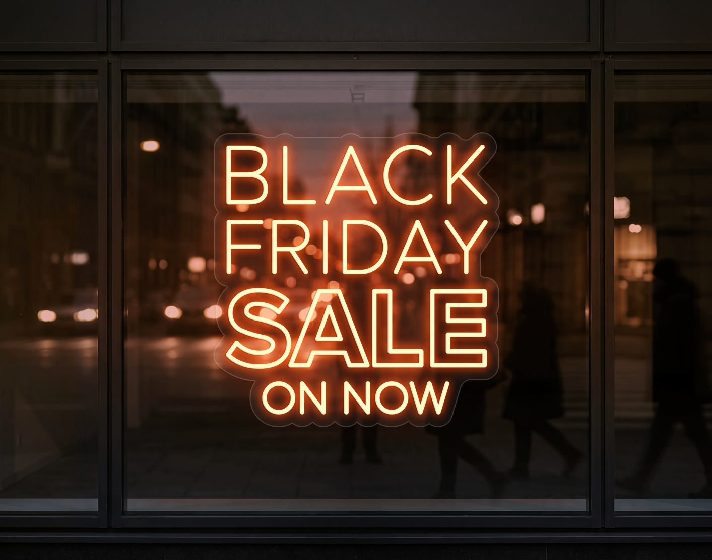 Black Friday Sale On Now LED Neon Sign - Peach Orange