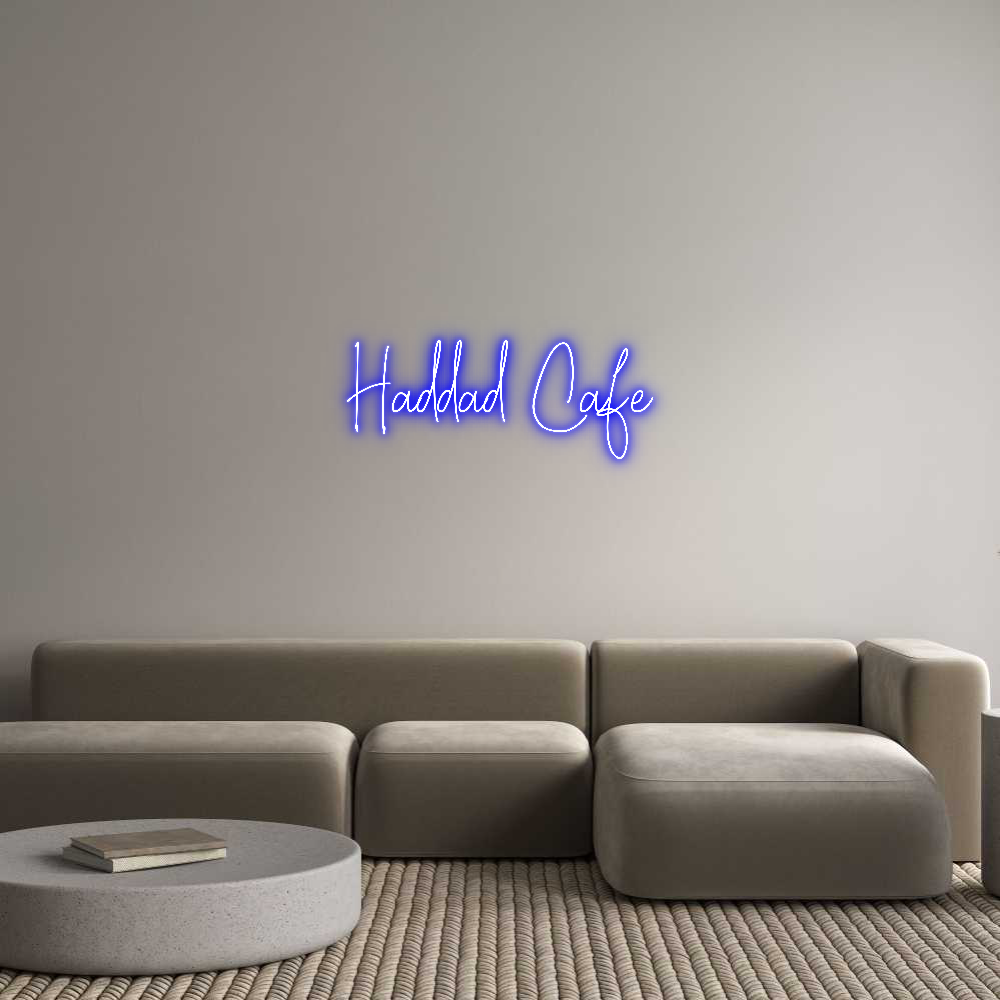 Custom Neon Text - Haddad Cafe