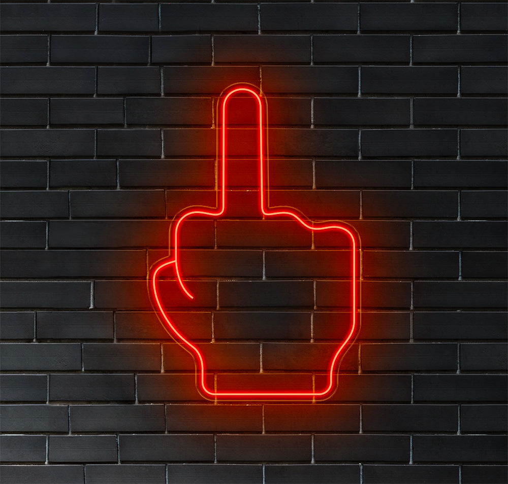 Middle Finger LED Neon Sign!