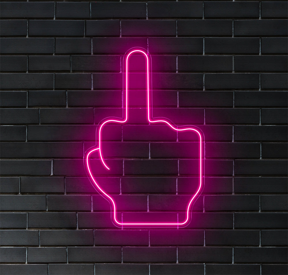 Middle Finger LED Neon Sign!