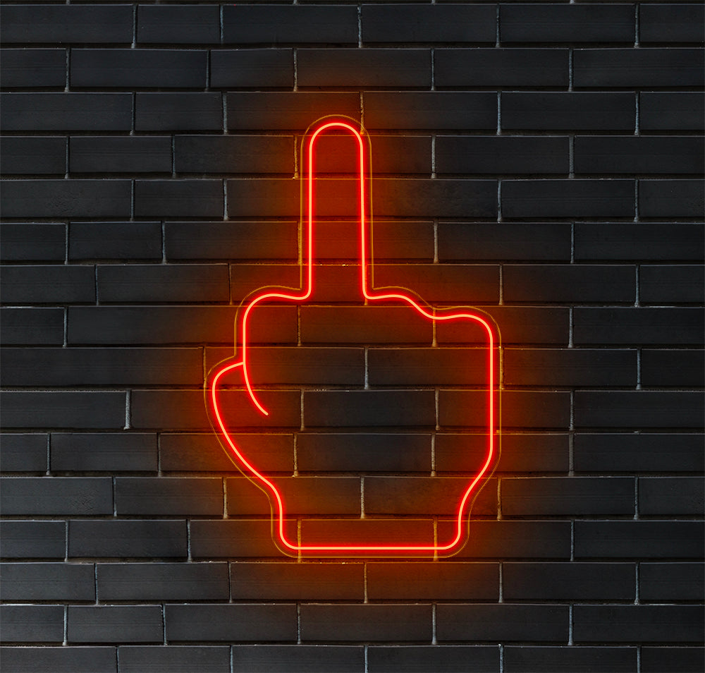 Middle Finger LED Neon Sign!