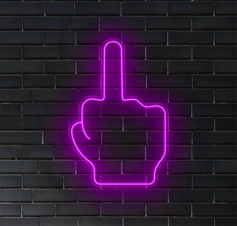 Middle Finger LED Neon Sign!