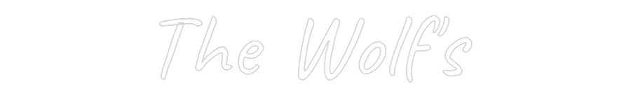 Custom Neon Text - The Wolf's