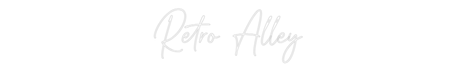 Custom Neon Text - Retro Alley
