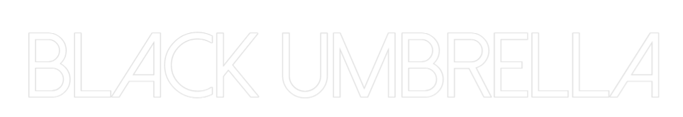 Custom Neon Text - Black Umbrella