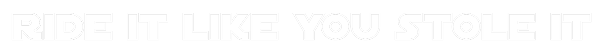 Custom Neon Text - ride it like ...