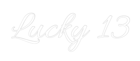 Custom Neon Text - Lucky 13