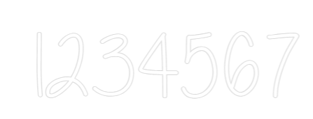 Custom Neon Text - 1234567