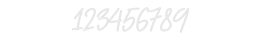 Custom Neon Text - 123456789