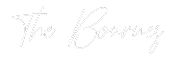 Custom Neon Text - The Bournes