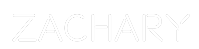 Custom Neon Text - Zachary