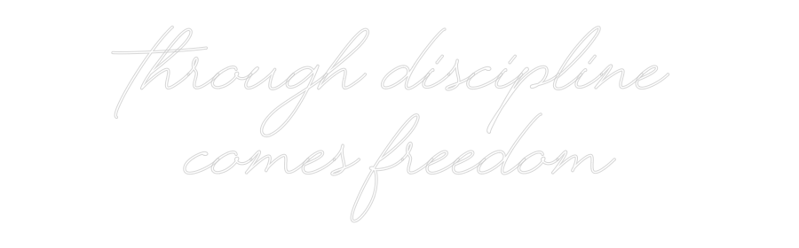 Custom Neon Text - Through disci...