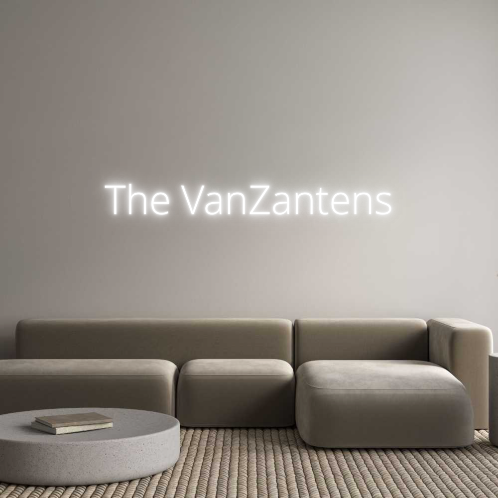 Custom Neon Text - The VanZantens