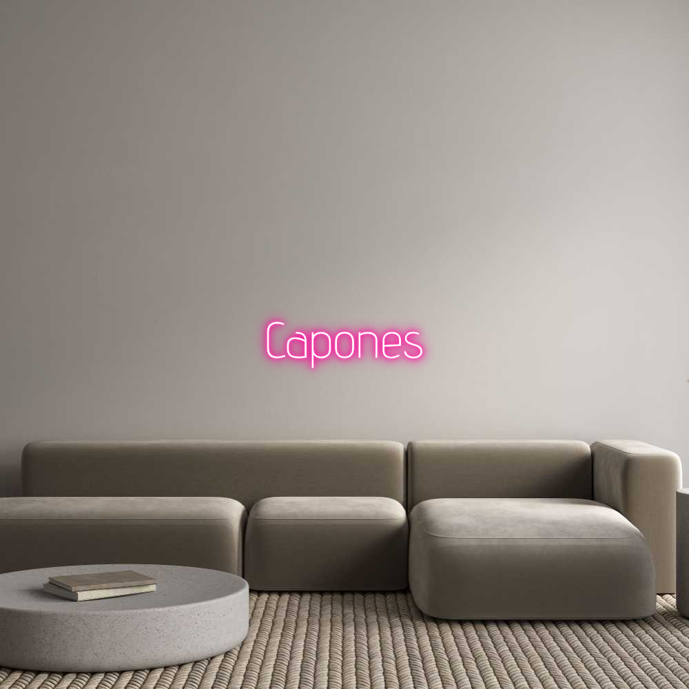 Custom Neon Text - Capones