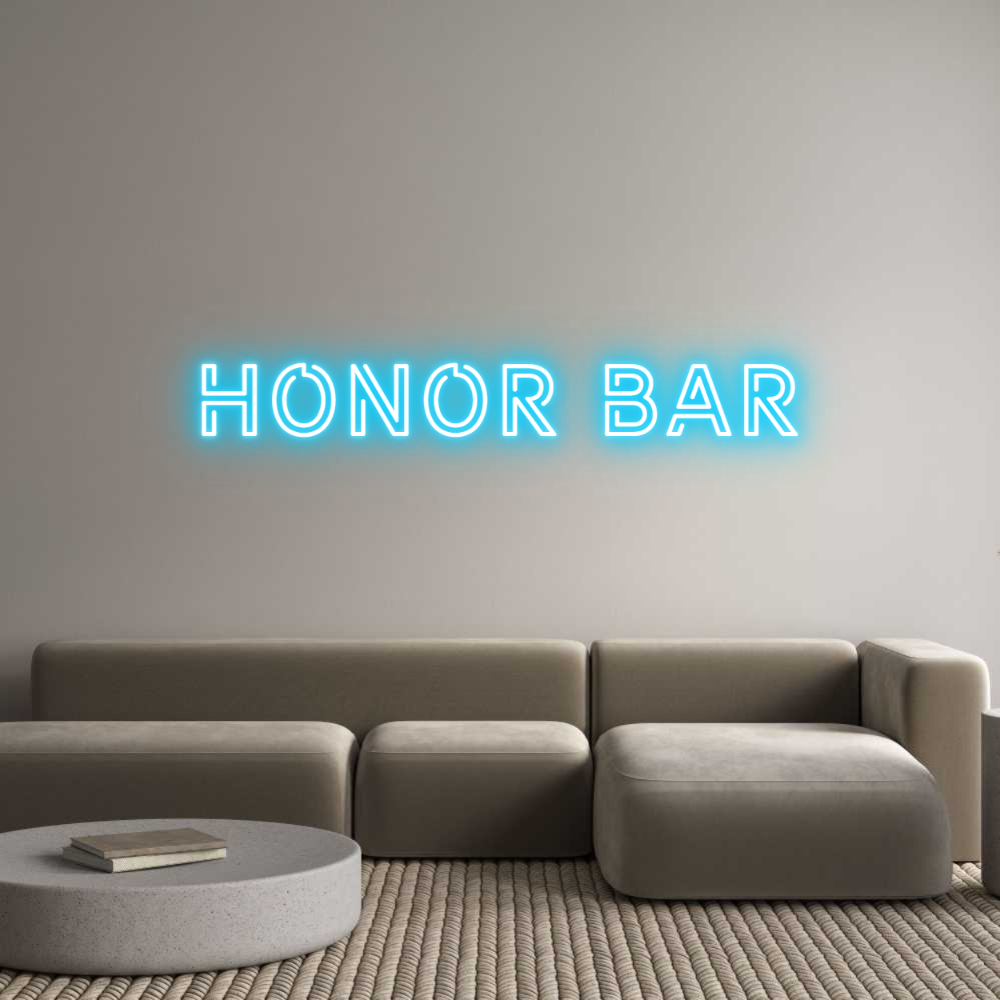 Custom Neon Text - Honor Bar