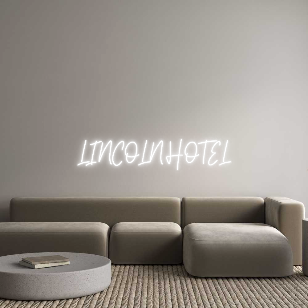 Custom Neon Text - LINCOLN HOTEL