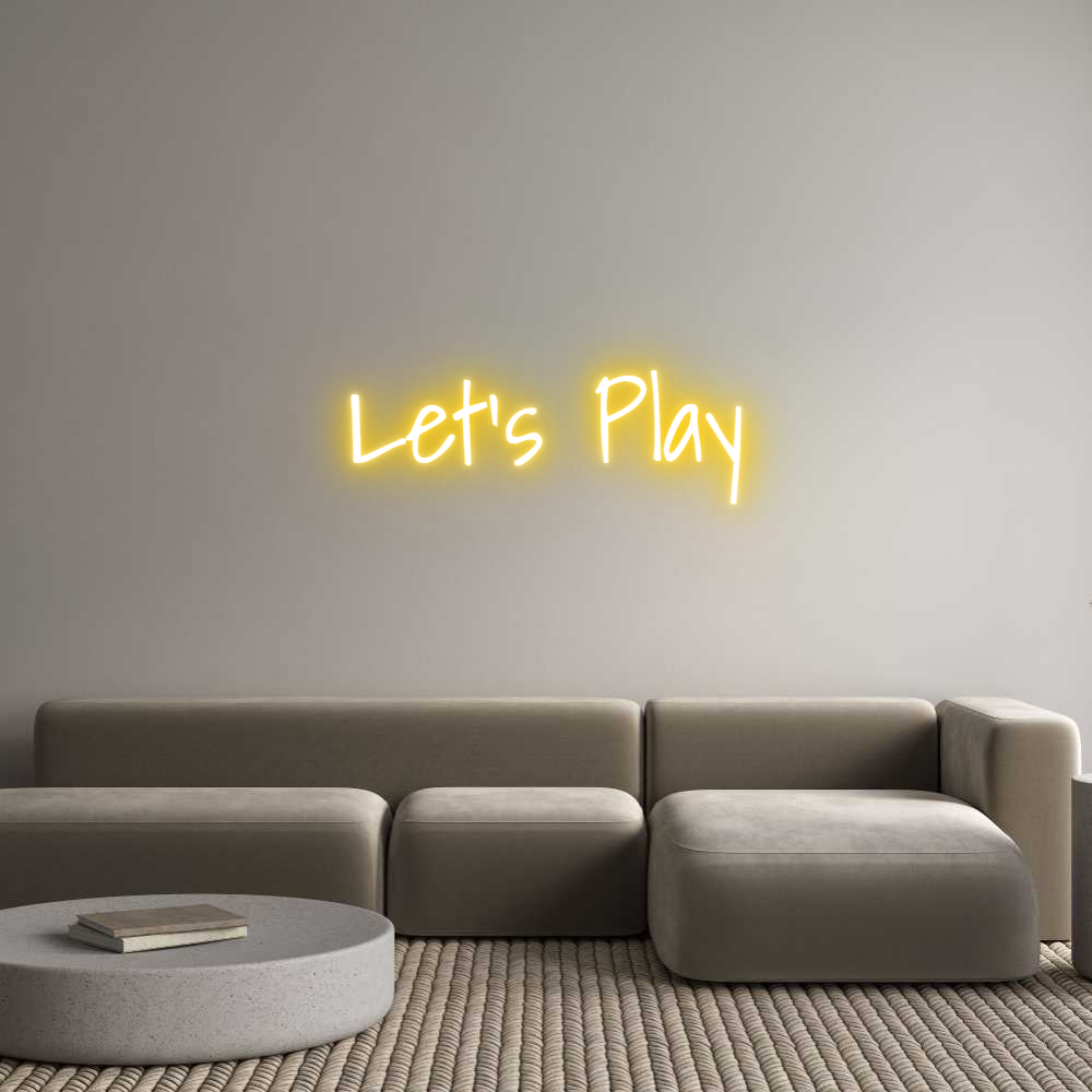 Custom Neon Text - Let's Play