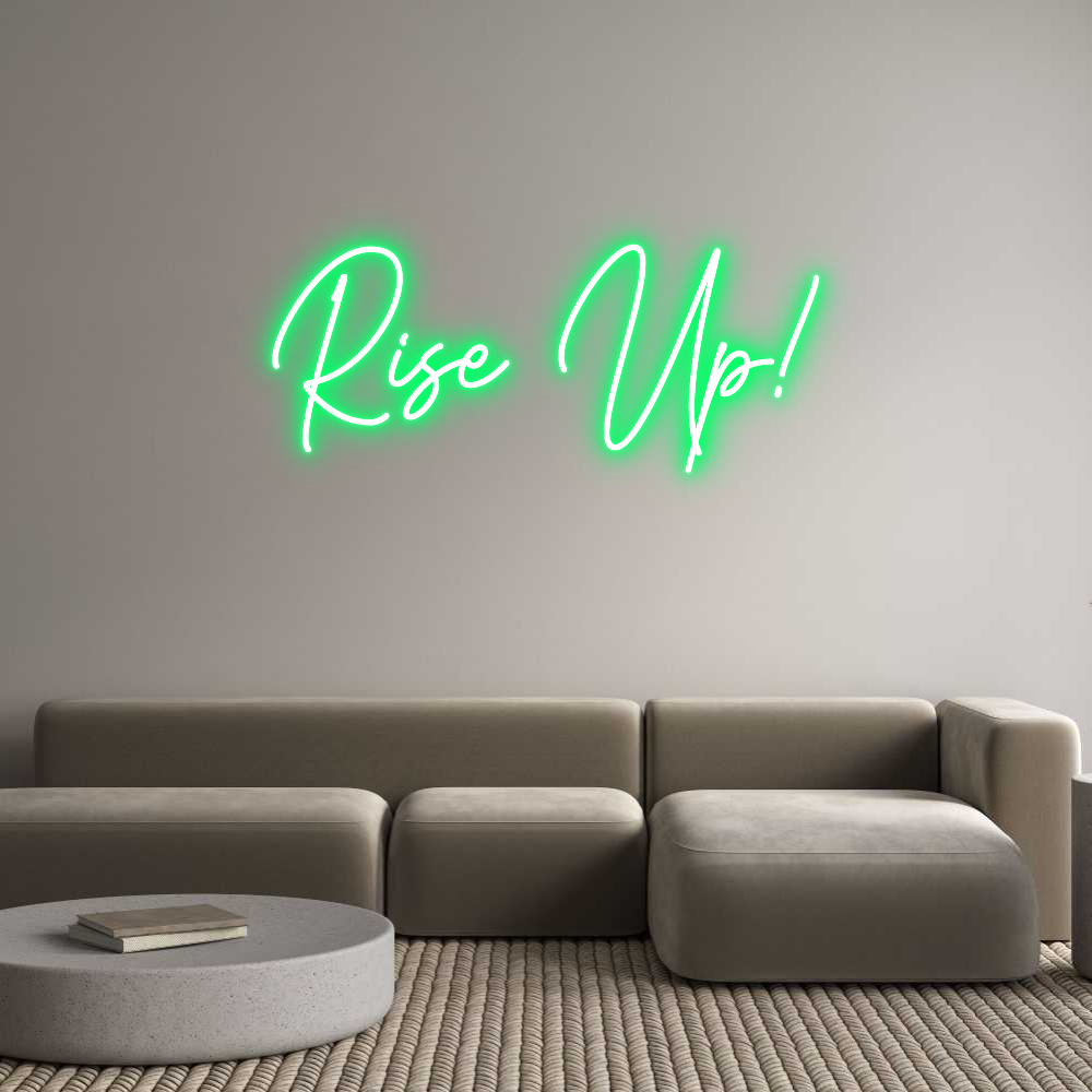 Custom Neon Text - Rise Up!