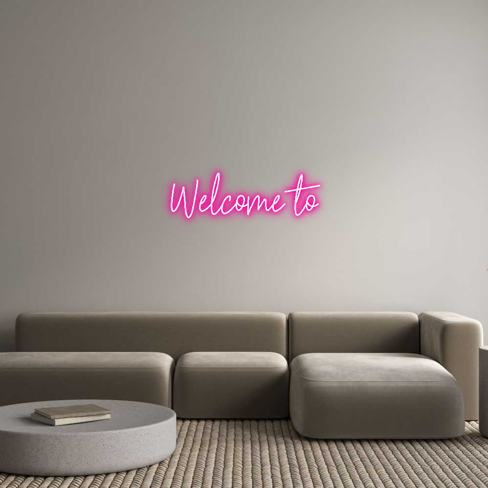 Custom Neon Text - Welcome to