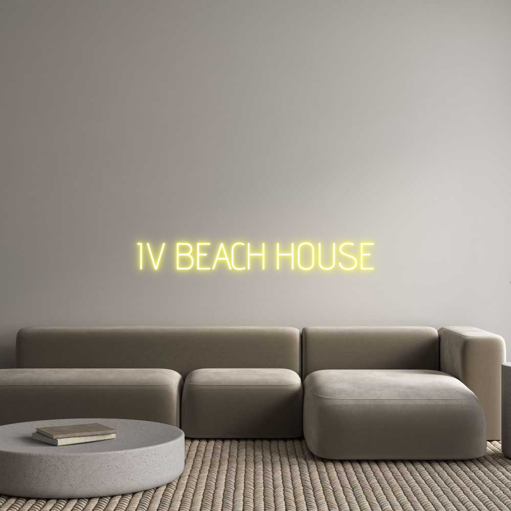 Custom Neon Text - IV BEACH HOUSE