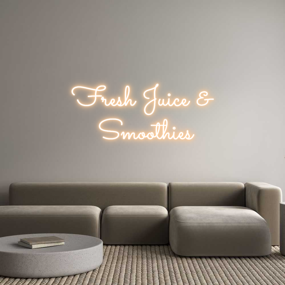 Custom Neon Text - Fresh Juice &...