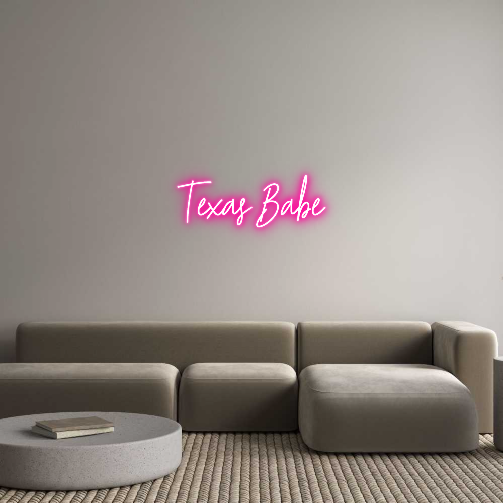 Custom Neon Text - Texas Babe