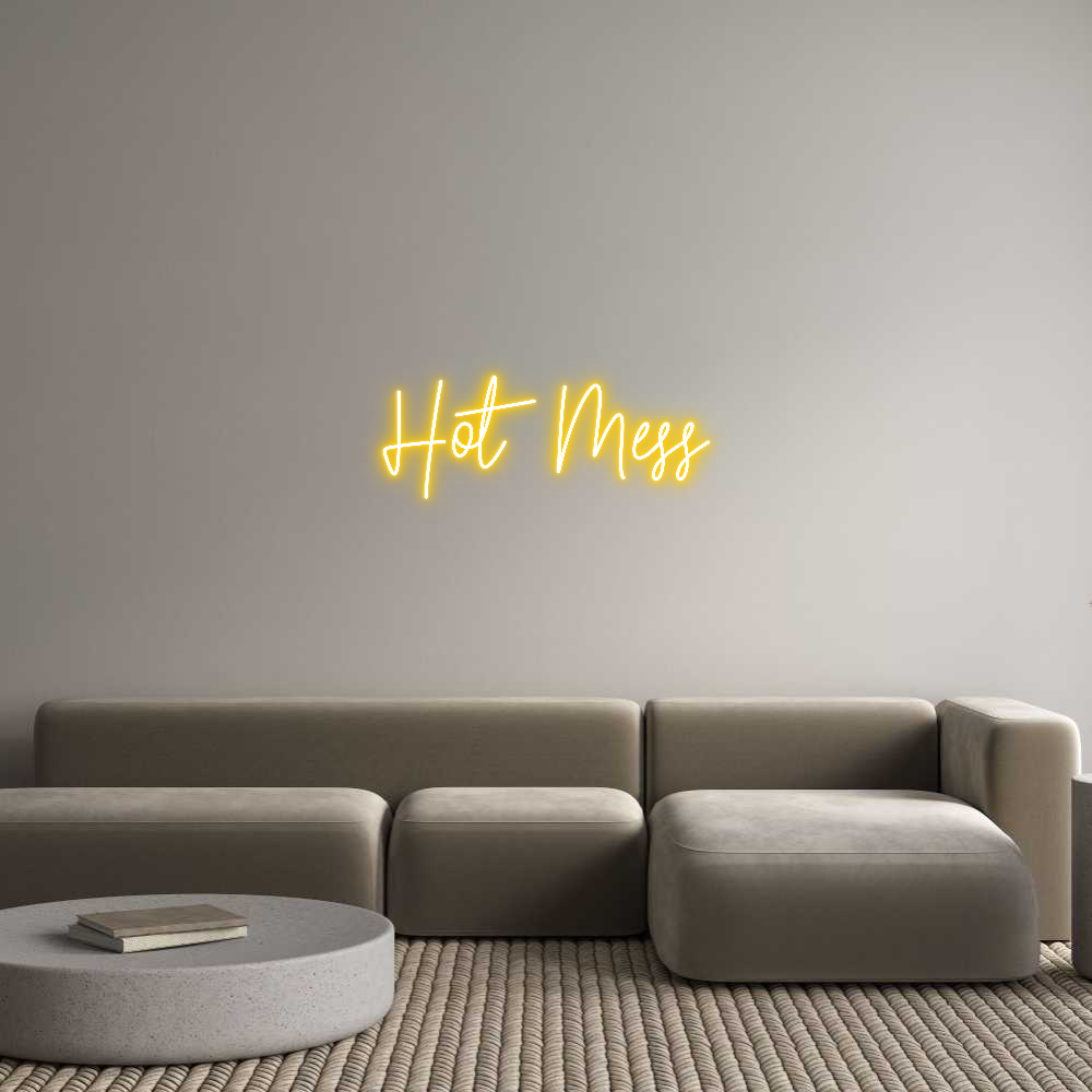 Custom Neon Text - Hot Mess