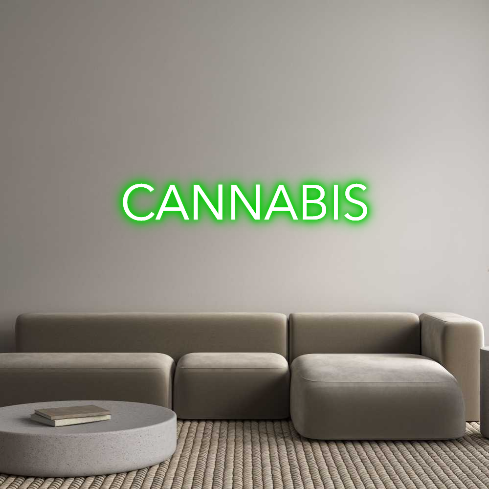 Custom Neon Text - CANNABIS