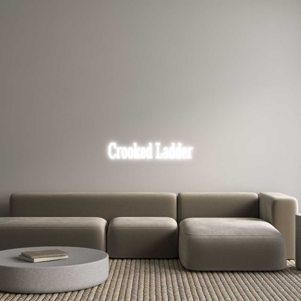 Custom Neon Text - Crooked Ladder
