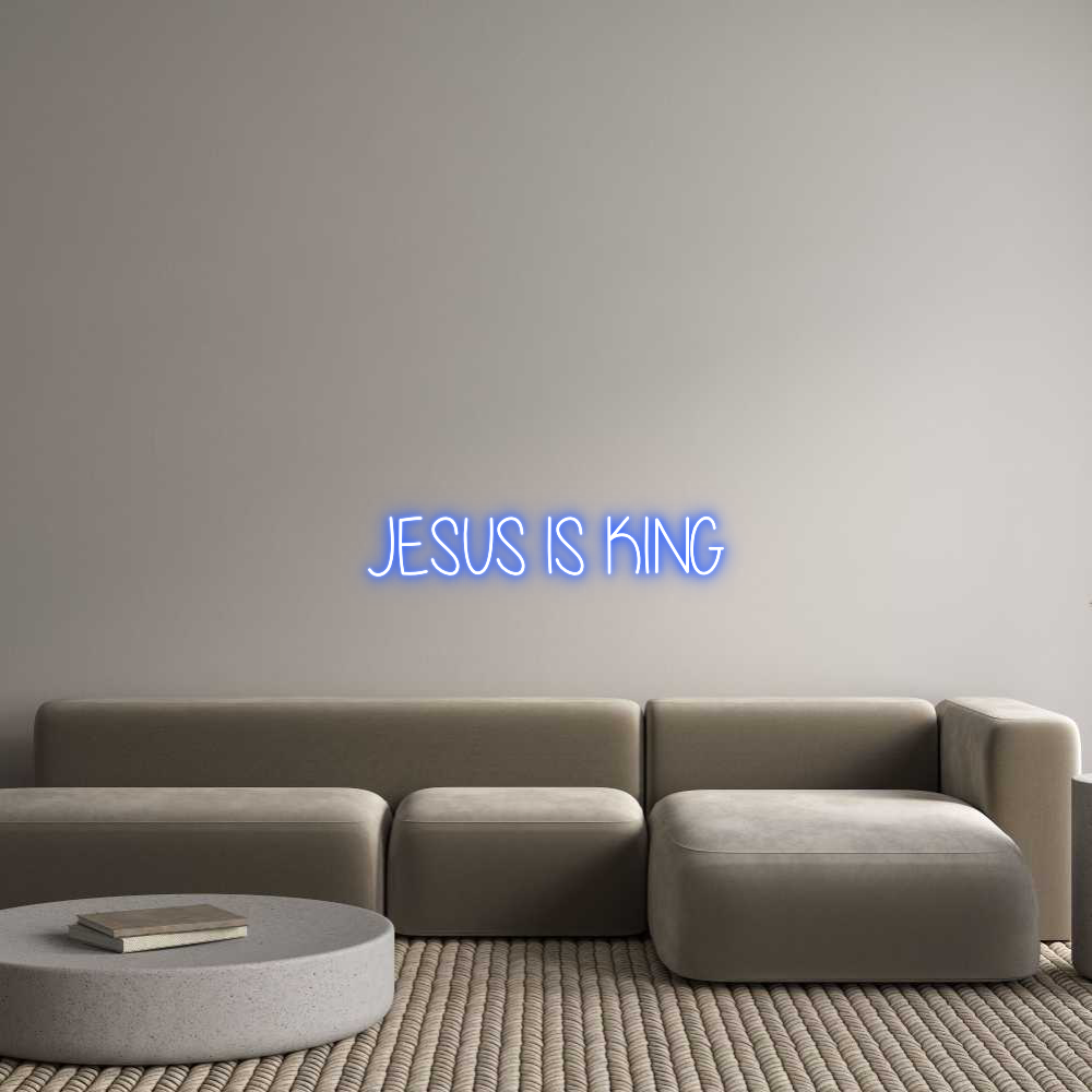 Custom Neon Text - JESUS IS KING