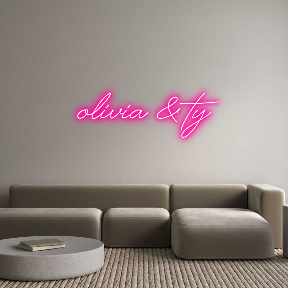 Custom Neon Text - Olivia & Ty
