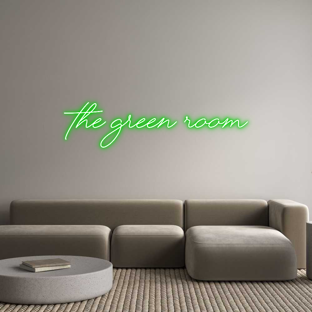 Custom Neon Text - The Green Room