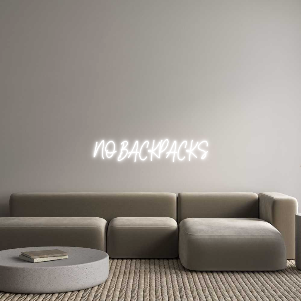 Custom Neon Text - NO BACKPACKS